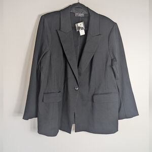 24P NWT Lane Bryant Petite Black Stretchy Classic Blazer